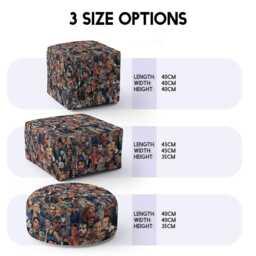 Henry Cavill Collage Kids Pouffe - Movie Star Portrait Design Cinematic Actor Furniture Film Fan Room Decor Unique Viral Gift Idea - thumbnail 3