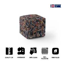 Henry Cavill Collage Kids Pouffe - Movie Star Portrait Design Cinematic Actor Furniture Film Fan Room Decor Unique Viral Gift Idea - thumbnail 4