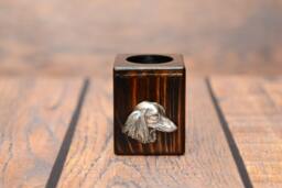 Dachshund - Wooden Candlestick With Dog, Souvenir, Decoration, Limited Edition, Collection - thumbnail 1