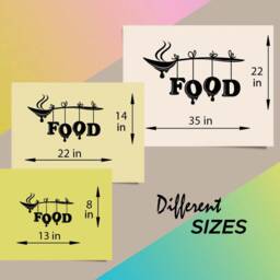In-Style Decals Wall Vinyl Decal Home Decor Art Sticker Food Word Lettering Sign Spoon Kitchen Restaurant Caf?? Mural Removable Design 1499 - thumbnail 2