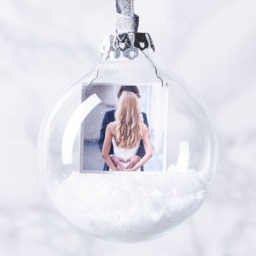Personalised Photo Snow Christmas Bauble - thumbnail 2