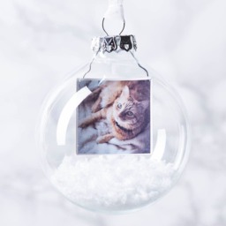 Personalised Photo Snow Christmas Bauble - thumbnail 4