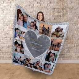 Luxury Cuddlesoft Fleece Photo Blanket, Heart Gift, Memory Quote - thumbnail 1