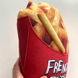 French Fries Plush Pillow, 3D Food Cushion - thumbnail 3