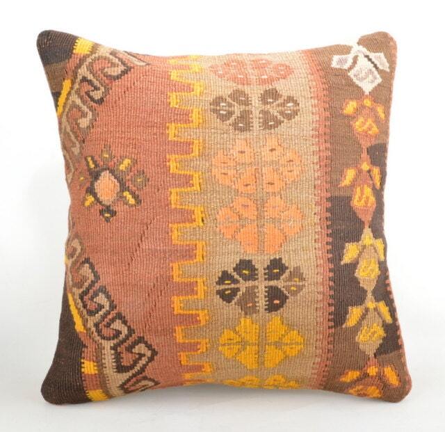 Kilim Cushion Cover, Kilim Pillow, Home Decor, Cojin Lana , Unico , 16x16Inc, Decor , Decorative Pillow - image 1