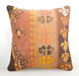 Kilim Cushion Cover, Kilim Pillow, Home Decor, Cojin Lana , Unico , 16x16Inc, Decor , Decorative Pillow - thumbnail 1