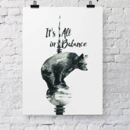 Bear Print, 29, 7x42 cm, Berliner B??r, Berlin Watercolour, Animals, Berlin Bear, Berlin, Alexander Tower, Urbanjunglestories, Art - thumbnail 3