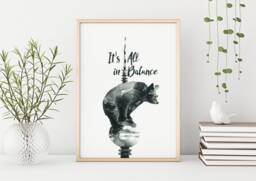 Bear Print, 29, 7x42 cm, Berliner B??r, Berlin Watercolour, Animals, Berlin Bear, Berlin, Alexander Tower, Urbanjunglestories, Art - thumbnail 1