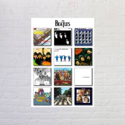 The Beatles Album Covers Through Years Artwork Poster Print Wall Art Available Framed - thumbnail 2