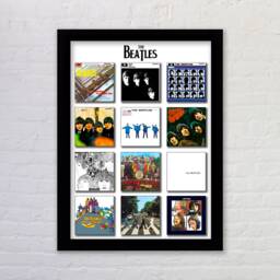 The Beatles Album Covers Through Years Artwork Poster Print Wall Art Available Framed - thumbnail 1