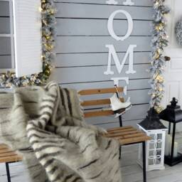 Handmade Shaggy Wool Blanket Gray Rustic Bed Throw - thumbnail 3