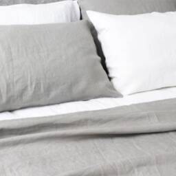 stone Grey Linen Duvet Cover, Queen Duvet, Comforter, King Comforter Set - thumbnail 3