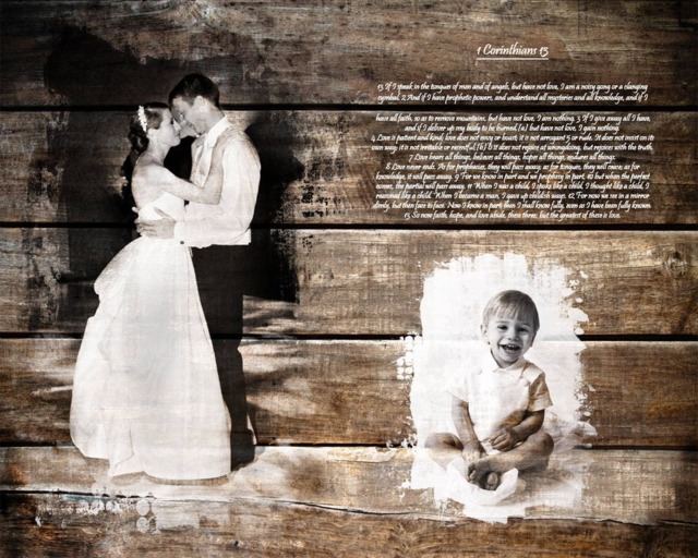 Custom 5Th Anniversary Wood Photo Print Christian Wall Art - image 1