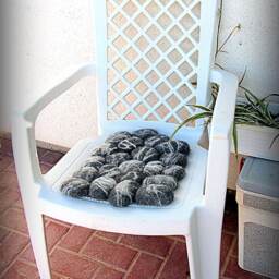 Spectacular Alpaca Felt Rug Handmade in The Form Of Pebbles - thumbnail 2