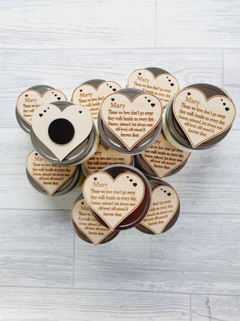 Memorial Vanilla Soy Candle Sympathy Gift With Magnetic Heart - image 1