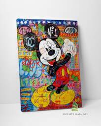 Graffiti Canvas Art Wall Print Picture Banksy Style Framed Home Decor -D612 - thumbnail 1
