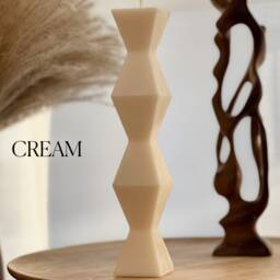 Zigzag Soy Wax Candle Geometric Home Decor - thumbnail 3