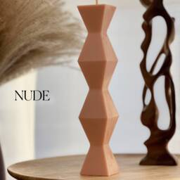 Zigzag Soy Wax Candle Geometric Home Decor - thumbnail 2