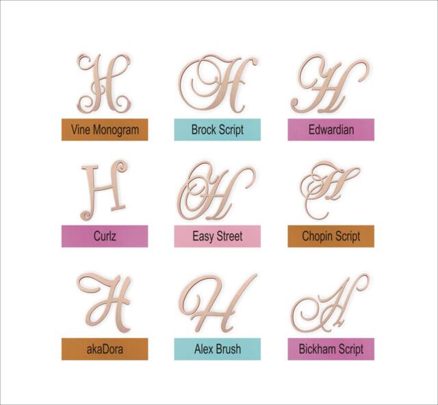 "Wooden Letter H Wall Monogram Decor - Sizes 2"" To 36" - image 1