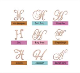"Wooden Letter H Wall Monogram Decor - Sizes 2"" To 36" - thumbnail 1