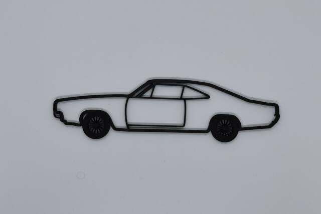 1969 Dodge Charger Wall Racer - 3D Printed Art Gift - image 1
