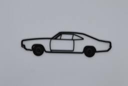 1969 Dodge Charger Wall Racer - 3D Printed Art Gift - thumbnail 1