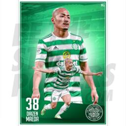 Celtic Fc Maeda 21/22 Action Poster - Officially Licensed Product A4/A3 Sizes Plus Framed Option - thumbnail 1