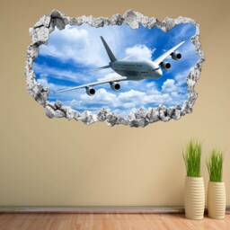 Airplane Wall Sticker Mural Decal Poster Print Art Kids Boys Plane Bedroom Decor Airbus Aircraft Bl43 - thumbnail 3