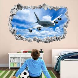 Airplane Wall Sticker Mural Decal Poster Print Art Kids Boys Plane Bedroom Decor Airbus Aircraft Bl43 - thumbnail 2
