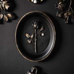Everrose Rose Wall Hanging - Gothic Plaque Gallery Home Decor By The Blackened Teeth - thumbnail 1