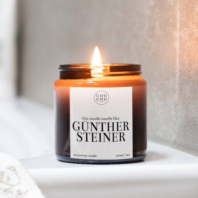 Funny F1 Gift, Smells Like Gunther Steiner Candle, Formula One Fan - image 1