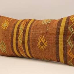 Lumbar Pillow 12x24 - 30x60 cm Turkish Kilim Boho Throw Covers Old Cushion Vintage 4Oaf-436 - thumbnail 3