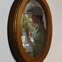 Charles Courtney Curran Art Print, Light Oak Oval Frame, Antique Style - thumbnail 2