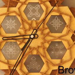 Sacred Geometry Wall Clock Laser Cut Wood Chakra Art - thumbnail 3