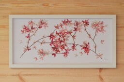 3D Cherry Blossom Butterfly Wall Art, Handmade Floral Sculpture - thumbnail 1