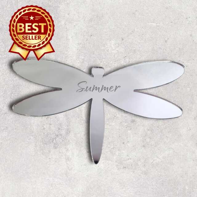 Dragonfly Acrylic Mirror Wall Art Personalized Engraving - image 1