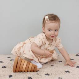 Educational Montessori Wooden Stacking Pyramid For Toddler Activity, Baby Toys 1 2 3 Year Old, Baby Boy Girl Gift, Waldorf Learning Toy - thumbnail 4