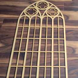 Laser Cut Mdf Church Window Wall Art Lattice Prayer Arch, 2x4 Ft - thumbnail 3