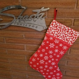 Christmas Stocking With Vintage Trailer Print - thumbnail 4