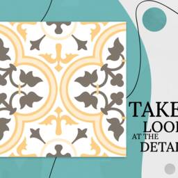 Leafy Tile Motif Vinyl Flooring, White Luxury Brown Kitchen Makeover, Artdeco Art Floor, Bedroom Inspirations, Retro Floor Cover - thumbnail 2