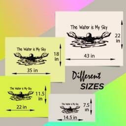 In-Style Decals Wall Vinyl Decal Home Decor Sticker The Water Is My Sky Phrase Quote Swimming Girl Woman Swimmer Butterfly Sports Design 94 - thumbnail 2