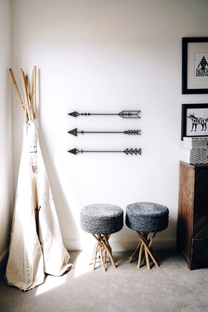 Arrows Set Of 3 - Hanging Wall Art Figure Decor Scandinavian Style Hygge Home Living Room Gift - image 1