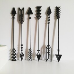 Arrows Set Of 3 - Hanging Wall Art Figure Decor Scandinavian Style Hygge Home Living Room Gift - thumbnail 2
