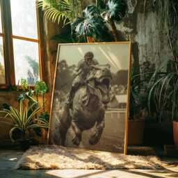 T-Rex Jockey Kentucky Derby Poster Alternative History Art Print - thumbnail 3