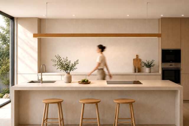 Dimmable Wooden Linear Pendant Light - High Brightness Dining Room & Kitchen Island Lighting - image 1