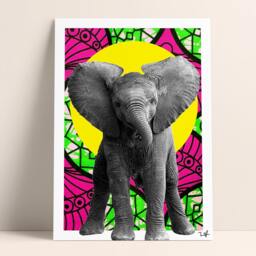 Safari Animal Nursery Art Prints African Fabric Decor, Set Of 3 Or 6 - thumbnail 3