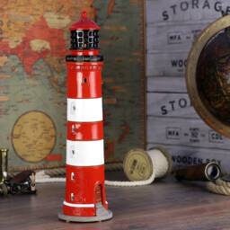 Handmade Ceramic Amrum Lighthouse, Tealight Candle Holder, Coastal Decor - thumbnail 2