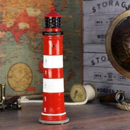 Handmade Ceramic Amrum Lighthouse, Tealight Candle Holder, Coastal Decor - thumbnail 3