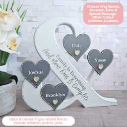 Personalized Family Name Sign Wood, Adoption Gifts For Family, 40Th Birthday Her, Push Present To Wife Mothers Day Gift Mum - thumbnail 1