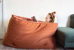 Pre-Order Tweed Floof For People - Escape Den Cuddle Cave Dog Bed Humans Floor Pillow Lounge People Pocket